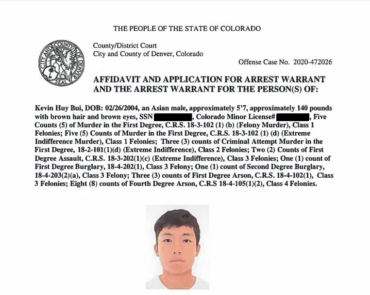 Colorado: Nam thanh niên nhận tội vụ phóng hỏa, đối nhầm nhà khiến 5 người tử vong
