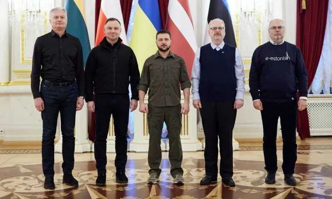 Lãnh đạo 4 nước châu Âu gặp gỡ Tổng thống Ukraine