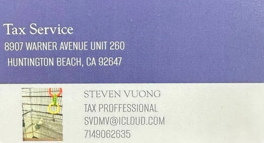 Steven Vuong – Dịch vụ khai thuế chuyên nghiệp tại Bang California 