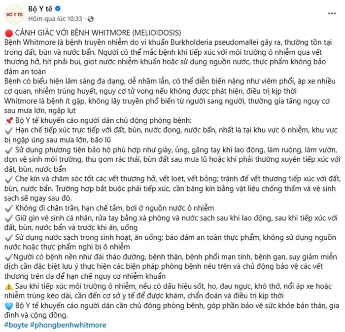 Bộ Y tế cảnh báo “vi khuẩn ăn thịt người” rình rập sau mưa lũ