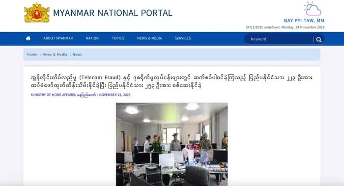  Myanmar bắt giữ 1.600 người trong chiến dịch truy quét khu lừa đảo