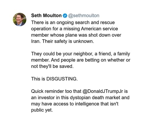 Tranh cãi vụ cá cược liên quan đến tính mạng binh sĩ Hoa Kỳ tại Iran