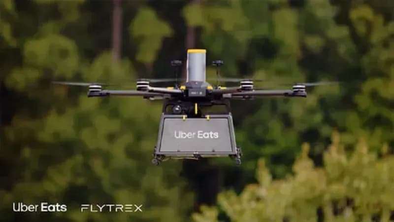 Uber thử nghiệm giao thức ăn bằng máy bay không người lái tại Hoa Kỳ
