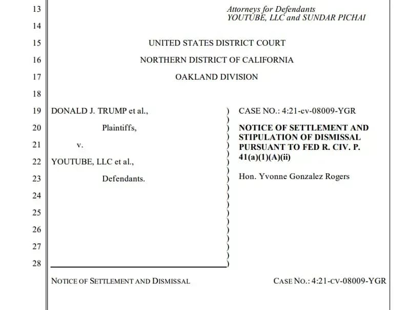 YouTube chi 22 triệu USD để dàn xếp vụ kiện với ông Donald Trump