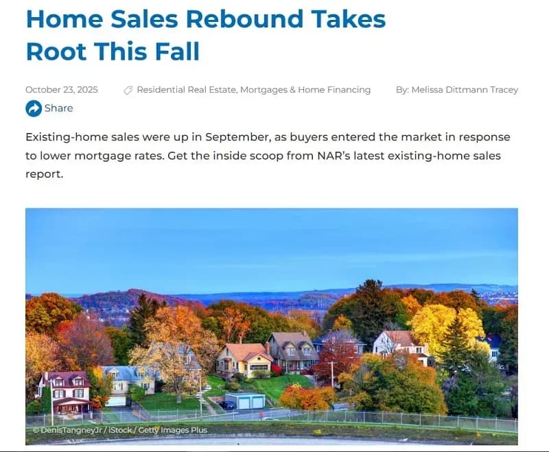 Hoa Kỳ: Lãi suất thế chấp giảm giúp doanh số bán nhà tăng tháng 9